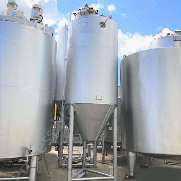 4,408 Ltr 316 Grade Stainless Steel Jacketed Vertical Holding Tank